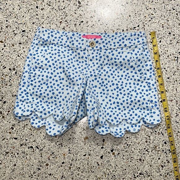EUC Lilly Pulitzer scallop buttercup shorts Zanzibar blue 00 - Picture 1 of 7